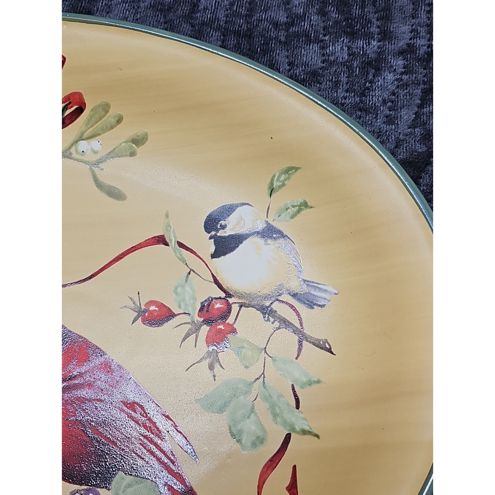 Lenox WINTER GREETINGS EVERYDAY 16.5" Large Oval Platter Birds Cardinal - Picture 4 of 8